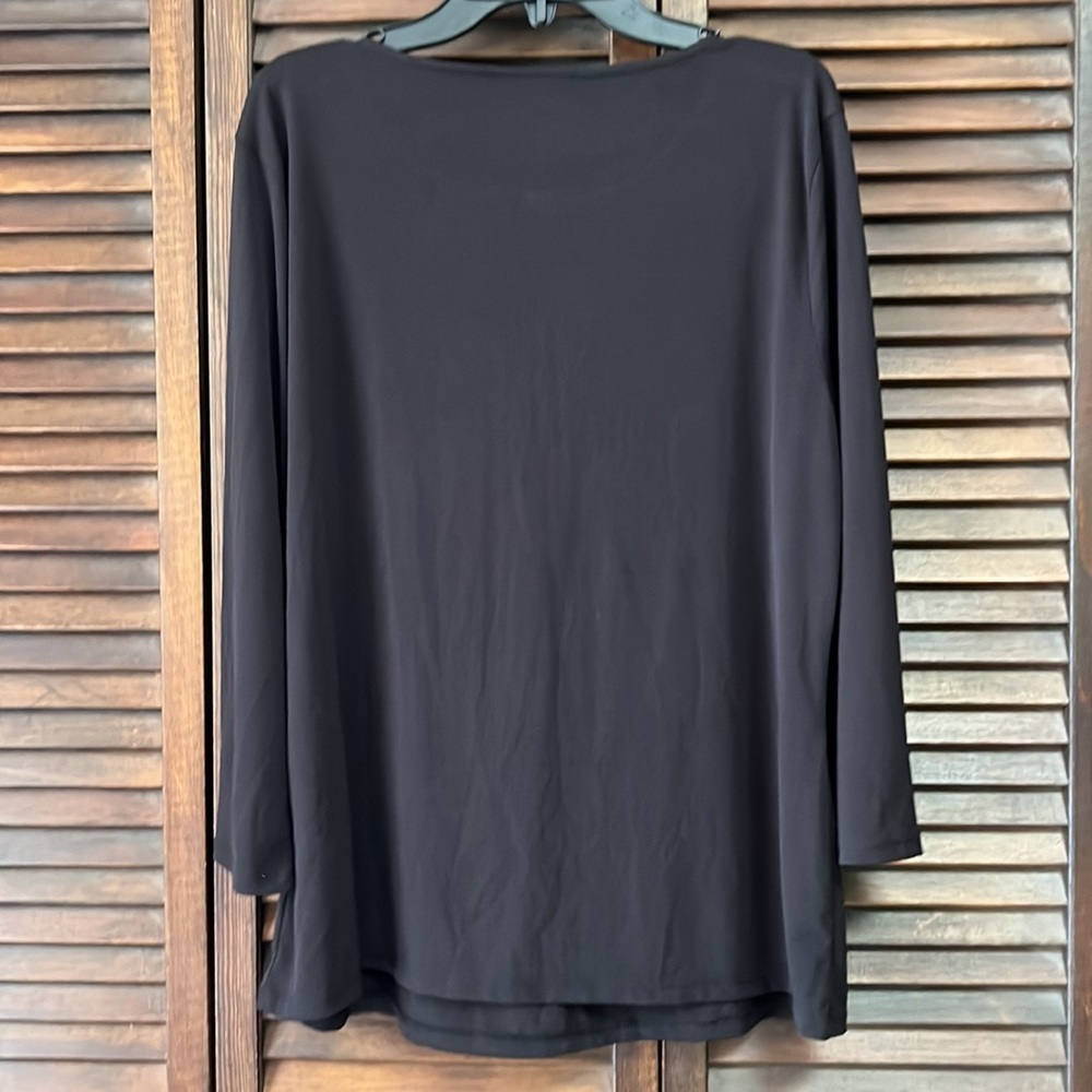 Covington Black Dress Blouse Size L - Picture 3 of 4